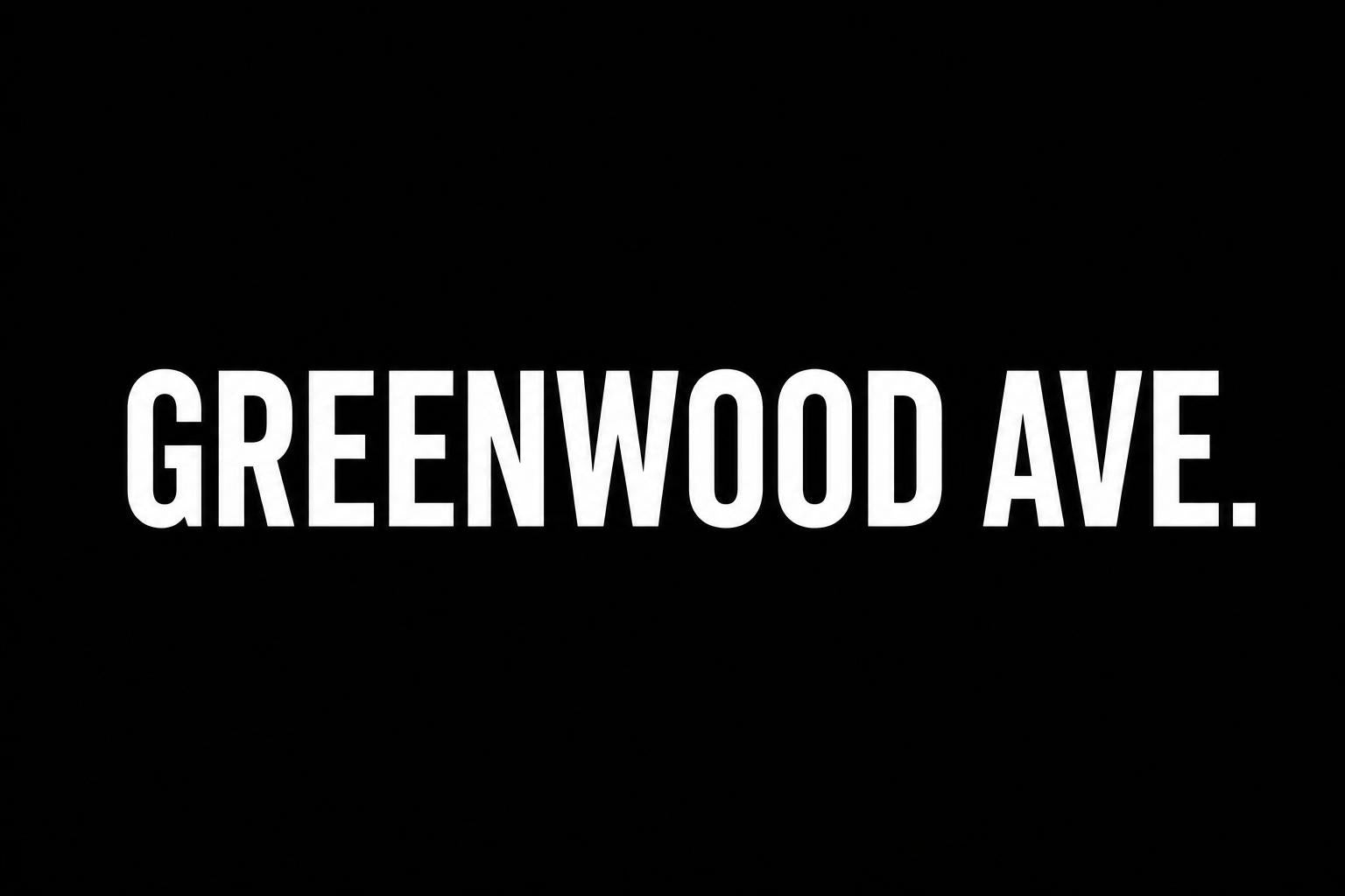 Greenwood Ave Bedazzle Canvas (Black Background)