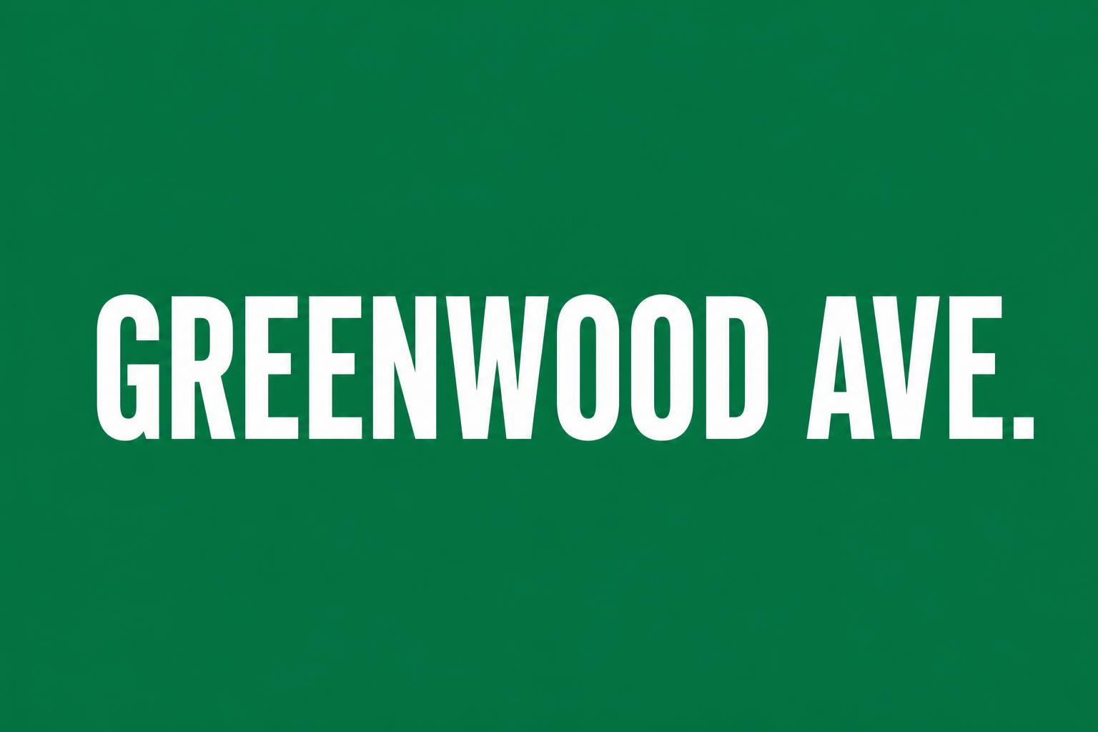 Greenwood Ave Bedazzle Canvas (Green Background)
