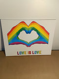 Love Is Love Pride Bedazzle Canvas