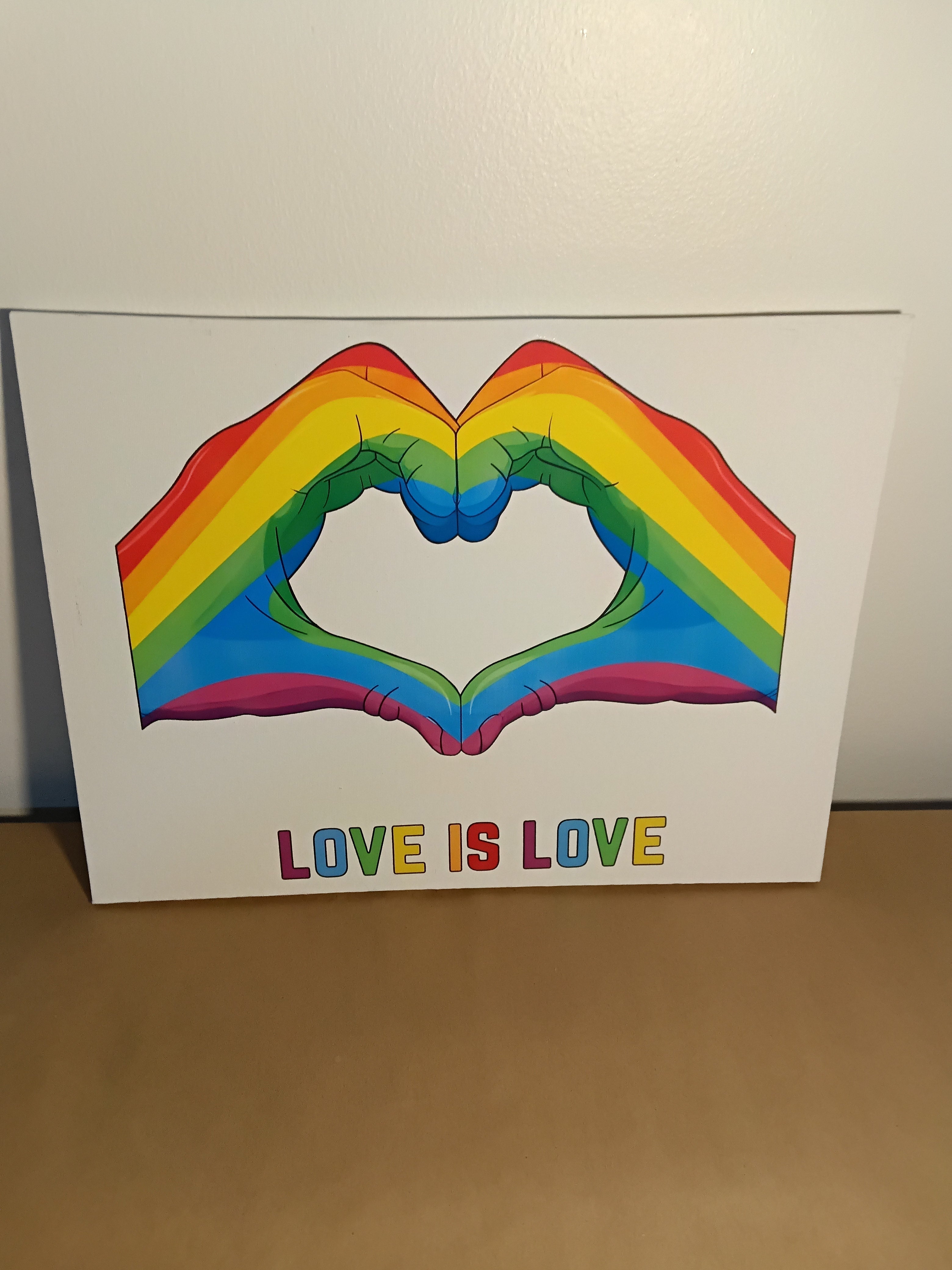 Love Is Love Pride Bedazzle Canvas