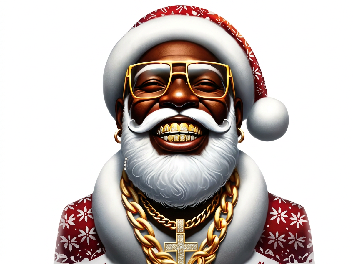 Bling Santa Bedazzle Canvas